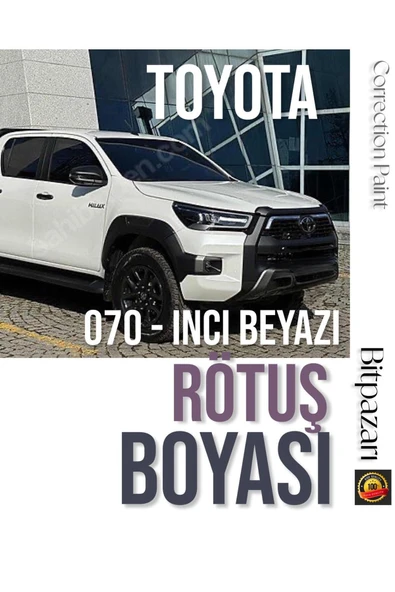 Hilux Uyumlu- 070 - İnci Beyaz Sedefli̇ Rötüş Boyası 25+25 Ml Çift Şişe ürün görseli 1