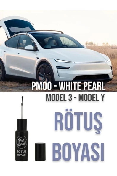 TESLA Juniper , Model 3 , Model Y , PM00 Beyaz inci Rötuş boyası 25+25ml çift şişe set ürün görseli 1