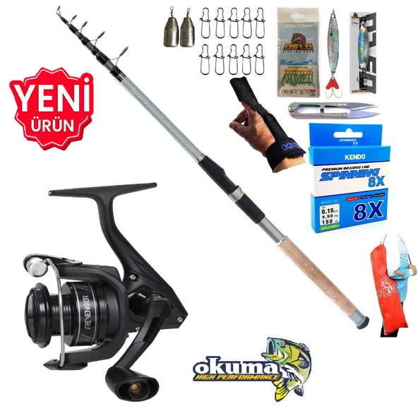 Okuma Revenger Rv-4000A 240cm 60-120gr Carbo-X Tele Spin Olta Takımı Seti ürün görseli 1