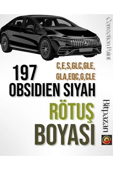 Mercedes Mb197 Obsiden Siyah - Rötuş Boyası 20ml C , E , S , GLC, GLE, G Seri EQC, AMG-GT, EQS, CLE ürün görseli 1