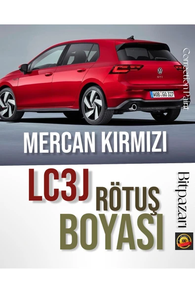 Polo, Golf, Mercan Kırmızı Lc3j - Profesyonel Rötüş Boyası - Taş Izi Ve Çizik Giderici ürün görseli 1
