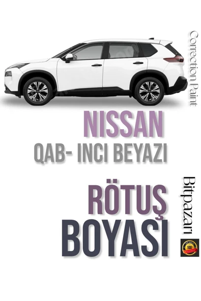 NISSAN X-TRAIL - inci Beyaz Otomobil Çizik Taş İzi Giderici Rötüş Boyası 20+20ml çift şişe ürün görseli 1