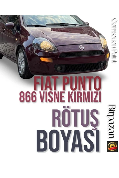 FIAT PUNTO - Vişne Kırmızısı - 866 - Çizik Taş İzi Giderici Rötüş Boyası 20ml ürün görseli 1