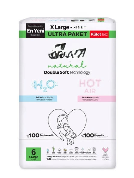 Natural Double Soft Külot Bez Ultra Paket 6 Beden 62 Adet ürün görseli 1