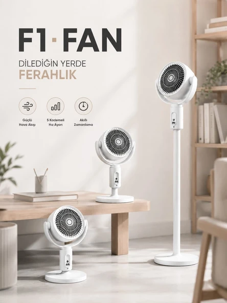 Akıllı Zamanlayıcı Özelliğiyle Enerji Tasarruflu Dikey Vantilatör ürün görseli 1