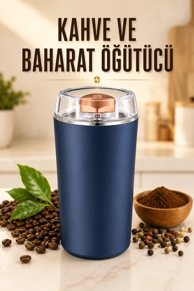 Kahve Ve Baharat Öğütücü Paslanmaz Çelik Dayanıklı Kolay Kullanım ürün görseli 1