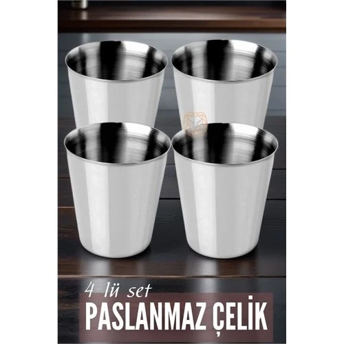Çelik Bardak Seti 4 Adet Fazio Giacinto Design 719313 ürün görseli 1