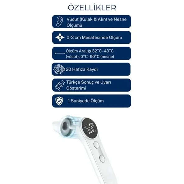 Kulaktan & Alından Ateş Ölçer ürün görseli 1