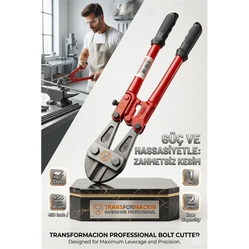 Pro-Cut 450mm (18") Profesyonel Çelik Cıvata, Zincir ve İnşaat Demiri Kesici Makas 723156 ürün görseli 1