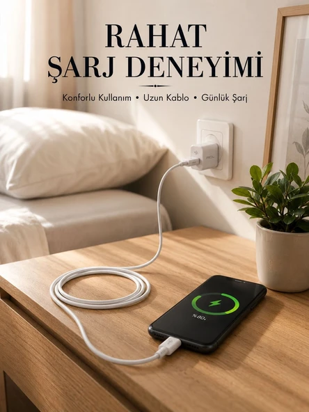 USB-A to Type-C Şarj Kablosu 2 Metre Uzun Kablo ürün görseli 1