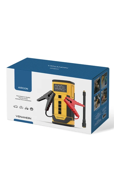 VENANDİN AİRGON Kablosuz Akü Takviye Cihazı 150 PSI Hava Kompresörlü Powerbank ürün görseli 1