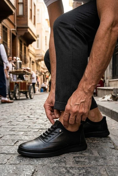 Mehmet Mete 37040 Anatomik Yumuşak Esnek Rahat Hakiki Deri Erkek Ayakkabı ürün görseli 1