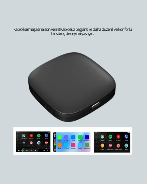 Kablosuz Carplay Ve Android Auto Dönüştürücü Adaptör - Resim 3
