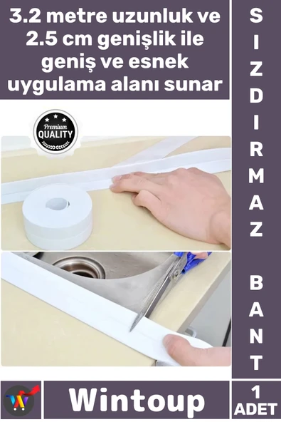 #Bant Mutfak Banyo Lavabo Küvet Kenar Bandı Su Geçirmez Yapışkanlı PVC İnce Su Sızdırmaz Kenar Bant ürün görseli 1
