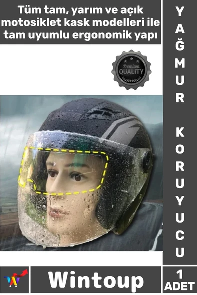 #YağmurKoruyucu Su İtici Film Buğu Önleyici Şeffaf Evrensel Vizör Motosiklet Kaskı Yağmur Kaydırıcı ürün görseli 1
