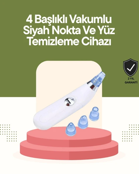 Usb Destekli 4 Başlıklı Siyah Nokta Vakum Cihazı – Gözenek Temizleyici Ve Cilt Yenileyici Bakım Aleti ürün görseli 1