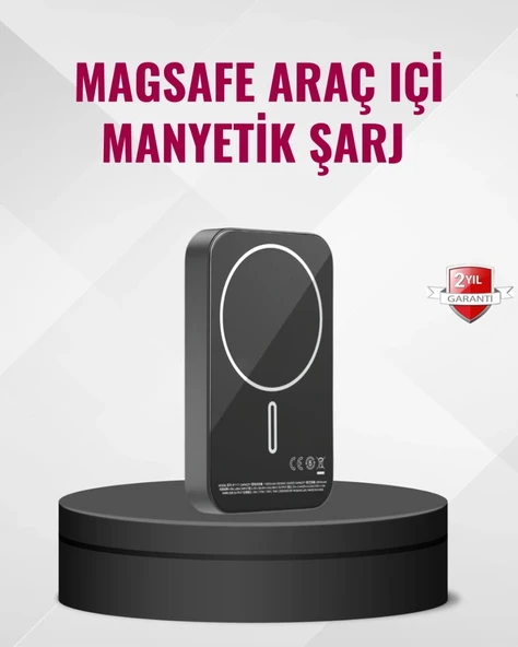 Magsafe Araç Telefon Tutucu 15w Hızlı Şarj Type-c Girişli ürün görseli 1