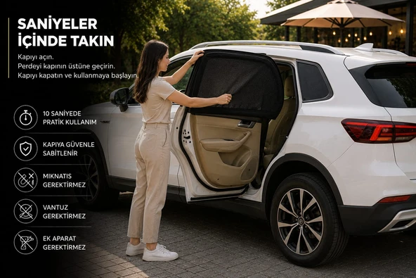 BMW X6  (2015 F16)  Model Uyumlu Güneşlik, 2'li Yan Cam Güneşlik Perde ( Lastikli )(SUV) ürün görseli 1
