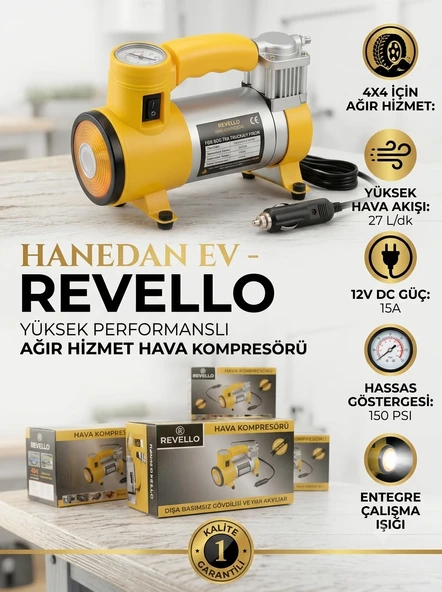 12V DC 150 PSI Çakmaklık Şarjlı Taşınabilir Dijital Göstergeli/Işıklı Lastik Şişirme Hava Kompresörü ürün görseli 1