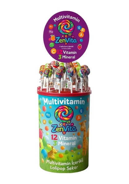 Zenvita Lolipop Multivitamin - 150 Adet ürün görseli 1