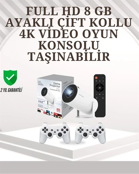 Taşınabilir Çok Fonksiyonlu Projeksiyon – Oyun, Sunum, Netflix Ve Eğitim İçin ürün görseli 1