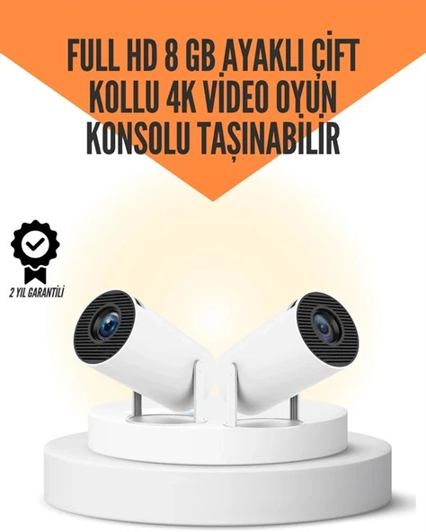 10.000 Oyun Destekli, Çift Kollu 4k Projeksiyon – Hdmı, Usb, Aux, Ethernet Yok ürün görseli 1