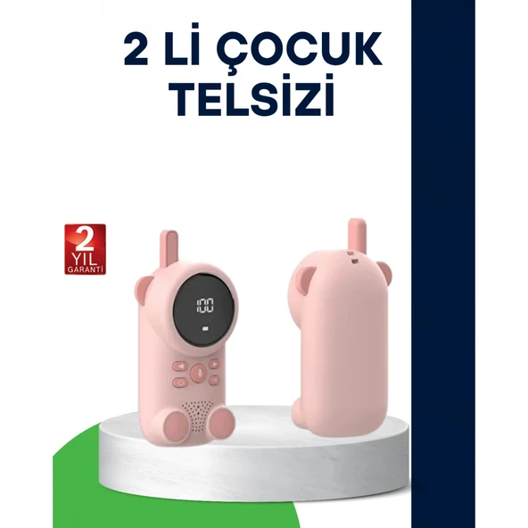 LCD Ekranlı Bebek Telsizi – İki Yönlü Ses, Uzun Menzil, Çocuk Dostu Tasarım ürün görseli 1