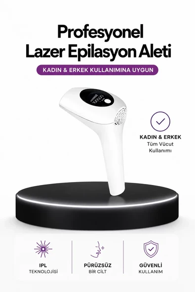 IPL Teknolojili Erkek Ve Kadın Kullanımına Uygun Lazer Epilasyon Cihaz ürün görseli 1