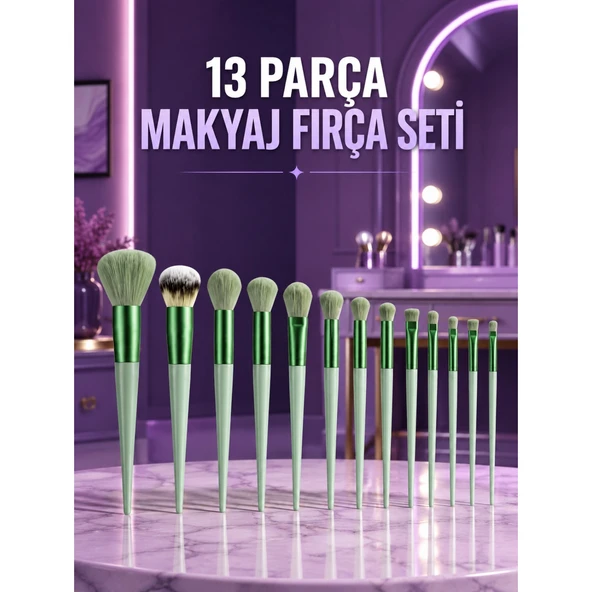 Kusursuz Makyaj İçin Yumuşak ve Dayanıklı Makyaj Fırça Seti ürün görseli 1
