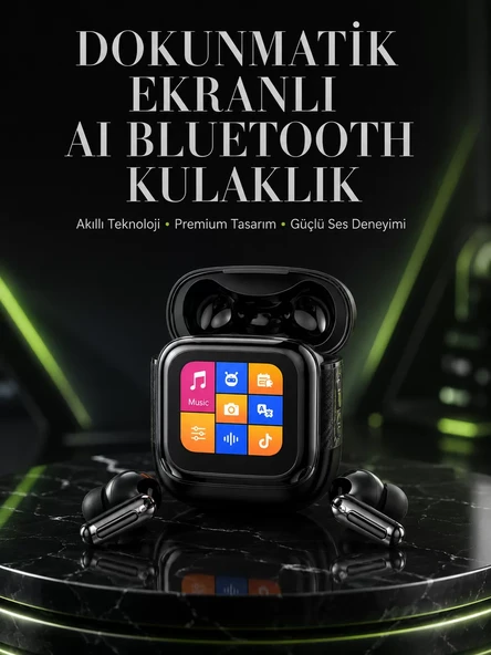 Akıllı Dokunmatik Kontrol AI Özellikli Bluetooth Kulaklık ürün görseli 1