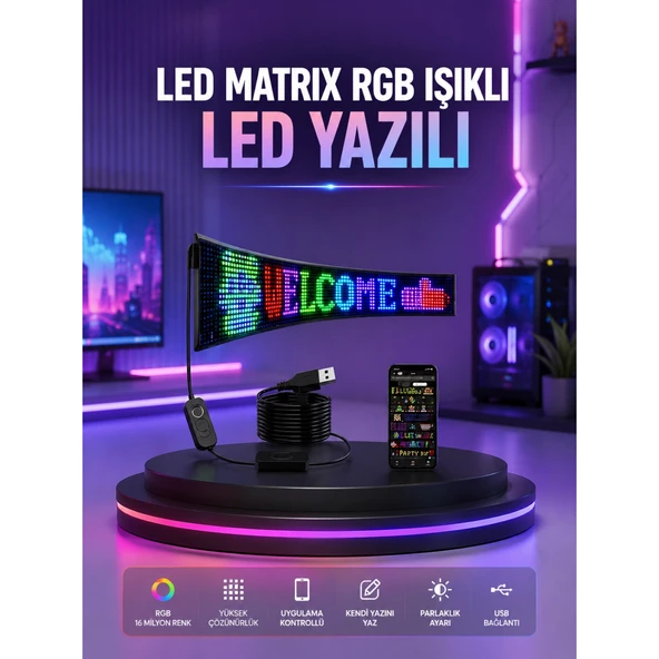 RGB LED Panel Renkli Işık Efektli Dekoratif Aydınlatma ürün görseli 1