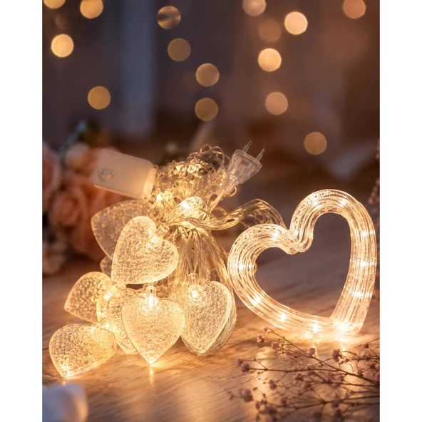 LED Kalp Neon Lamba Dekoratif Romantik Gece ve Ortam Işığı ürün görseli 1