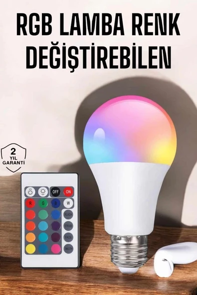 Led Ampul Enerji Dostu Rgb Işıklı 100w Led Işık ürün görseli 1