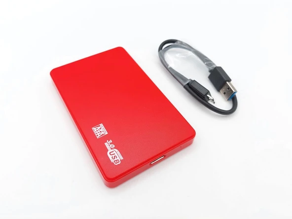 2.5-inch Hard Disk (HDD) Kutusu - USB 3.0 SATA 4.8 Gbps - Plastik - Kırmızı ürün görseli 1