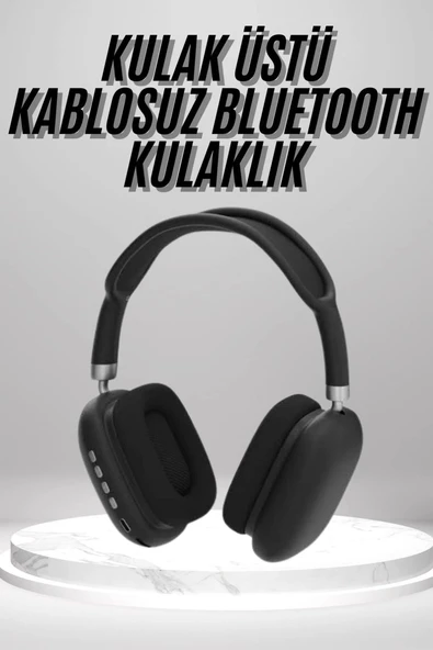 Kulak Üstü Kablosuz Bluetooth Kulaklık Yumuşak Süngerli Sd Kart Girişli ürün görseli 1