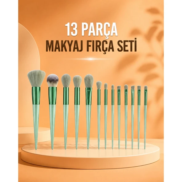 13 Parça Makyaj Fırça Seti Far Fırçası Allık Fırçası Yumuşak Uçlu ürün görseli 1