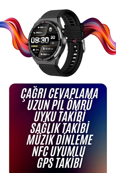 Amoled Ekran Akıllı Saat Üç Kordonlu İos Android Uyumlu - Resim 2