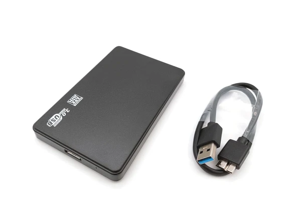 2.5-inch Hard Disk (HDD) Kutusu - USB 3.0 SATA 4.8 Gbps - Plastik - Siyah ürün görseli 1