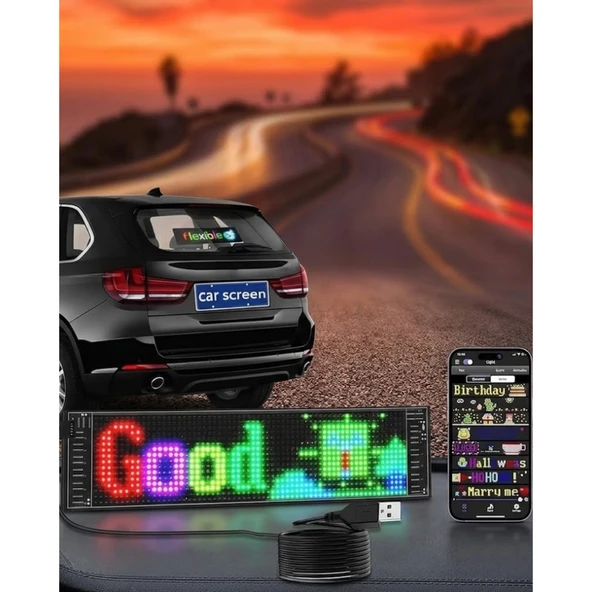 Dekoratif LED Yazı Paneli RGB Animasyonlu Uzaktan Kumandalı Ekran ürün görseli 1