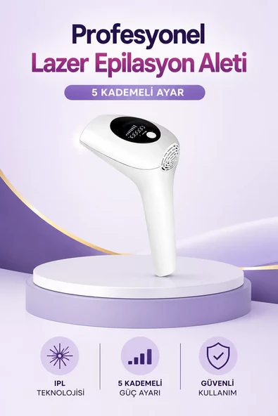IPL Lazer Epilasyon Aleti 5 Kademeli Güç Ayarlı ürün görseli 1