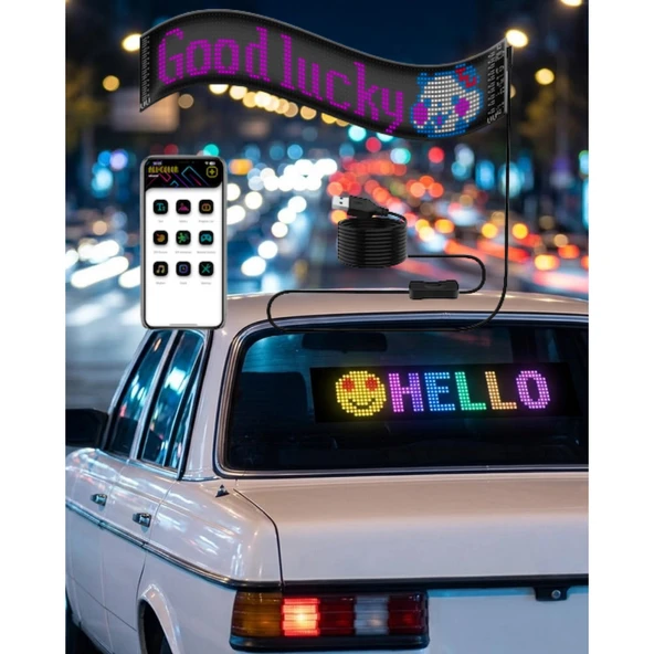 LED Matrix Panel RGB Yazı Yazma Animasyonlu Telefon Kontrollü Akıllı Ekran ürün görseli 1