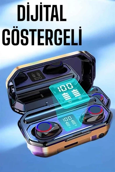 Dijital Göstergeli Bluetooth Bağlantılı Kulaklık Dokunmatik Kontrol ürün görseli 1