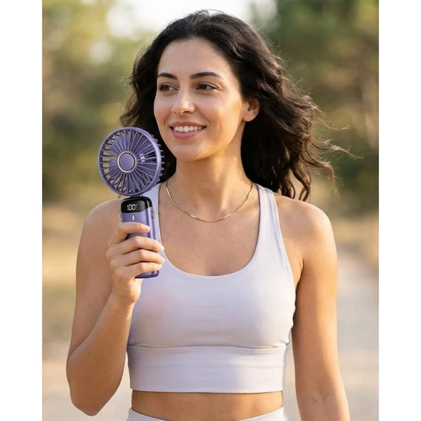 5 Kademeli Güçlü Üfleme Kapasiteli Taşınabilir Mini Fan ürün görseli 1