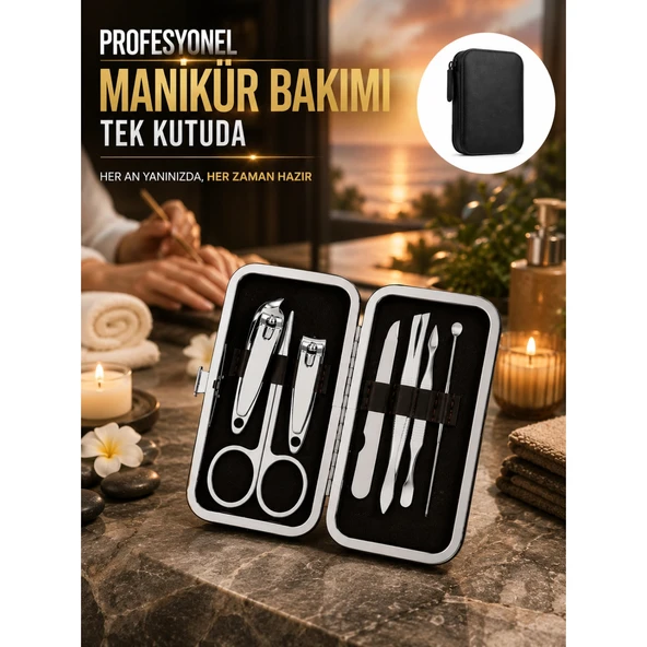 Evde Profesyonel Tırnak Bakımı İçin 7 Parça Premium Bakım Seti ürün görseli 1