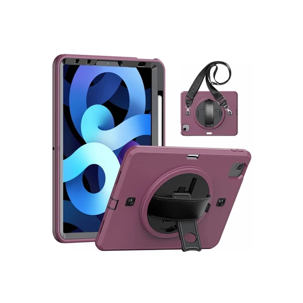 Apple İpad Pro 11 (2020) Kılıf Strap-c Otterbox Tablet Kapak - Mürdüm ürün görseli 1