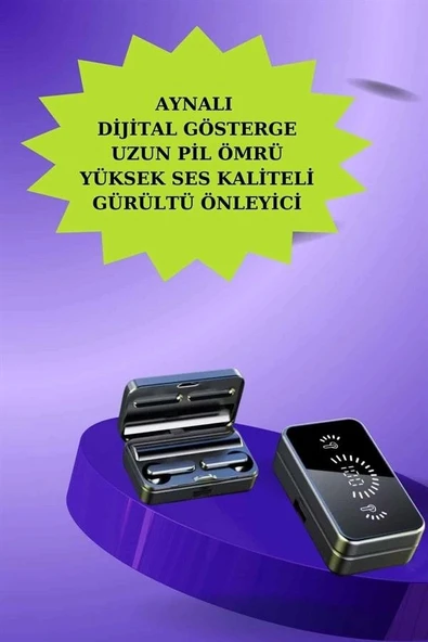 Powerbank Aynalı Bluetooth Kulaklık Ve Akıllı Saat Seti Anc Özelliği Dokunamatik ürün görseli 1