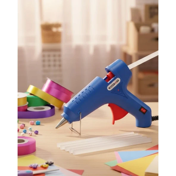11 mm Silikon Uyumlu 80 W Güçlü Silikon Tabancası 5 Adet Silikon Hediyeli ürün görseli 1