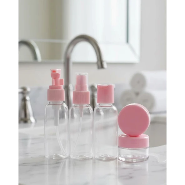 Taşınabilir 5’li Seyahat Kozmetik Şişe Seti 30 ml Sızdırmaz ürün görseli 1
