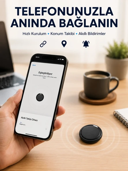 AirTag Akıllı Eşya Takip Cihazı Apple ve Android Uyumlu Uzun Pil Ömürlü ürün görseli 1