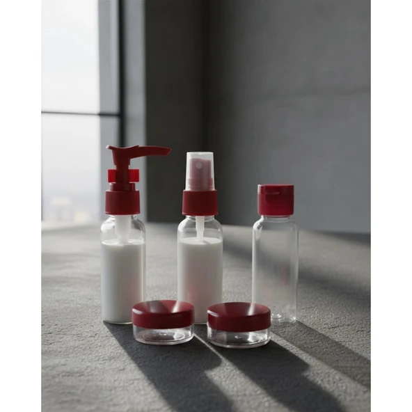 5 Parça Seyahat Dolum Şişesi Seti 30 ml Hafif Tasarım ürün görseli 1